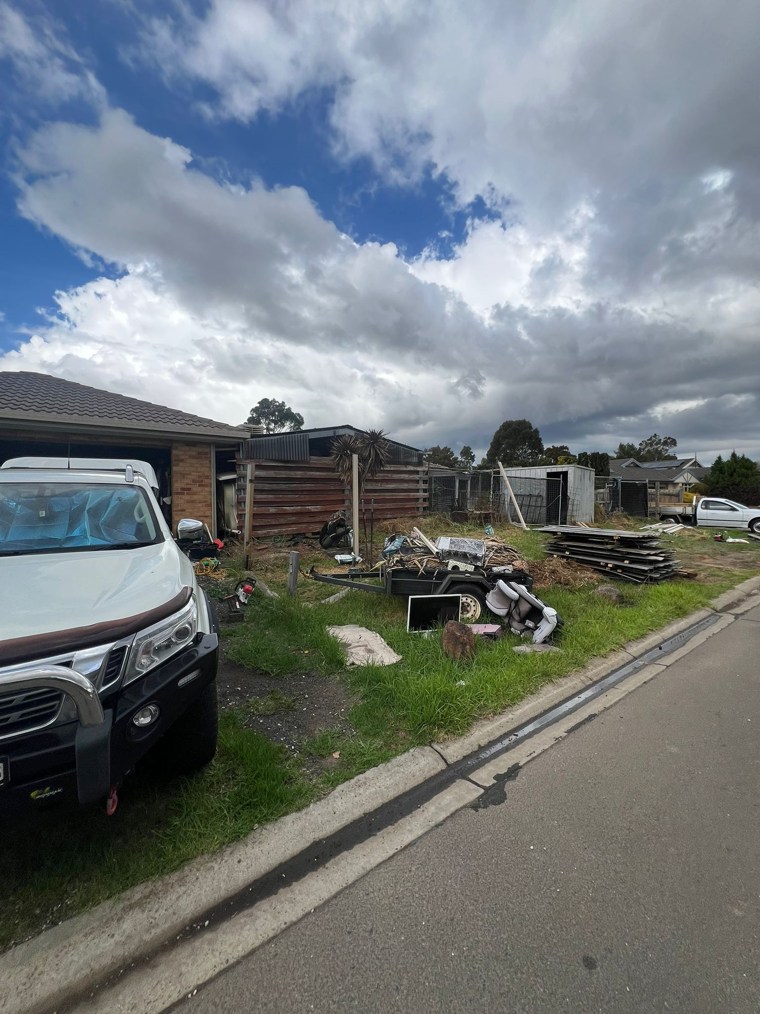 Existing boundary before Colorbond, Melton