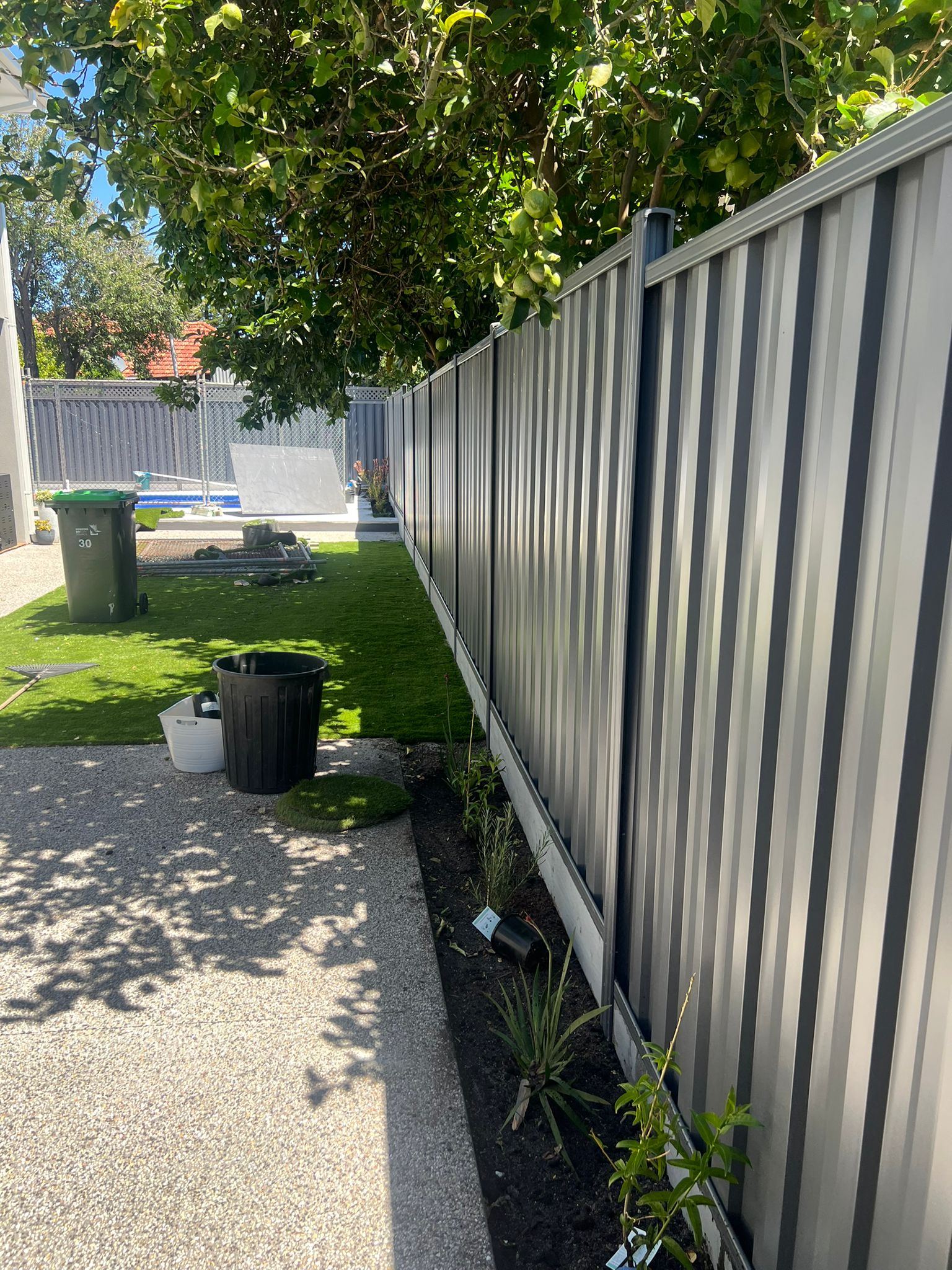 Finished Colorbond fence, Point Cook