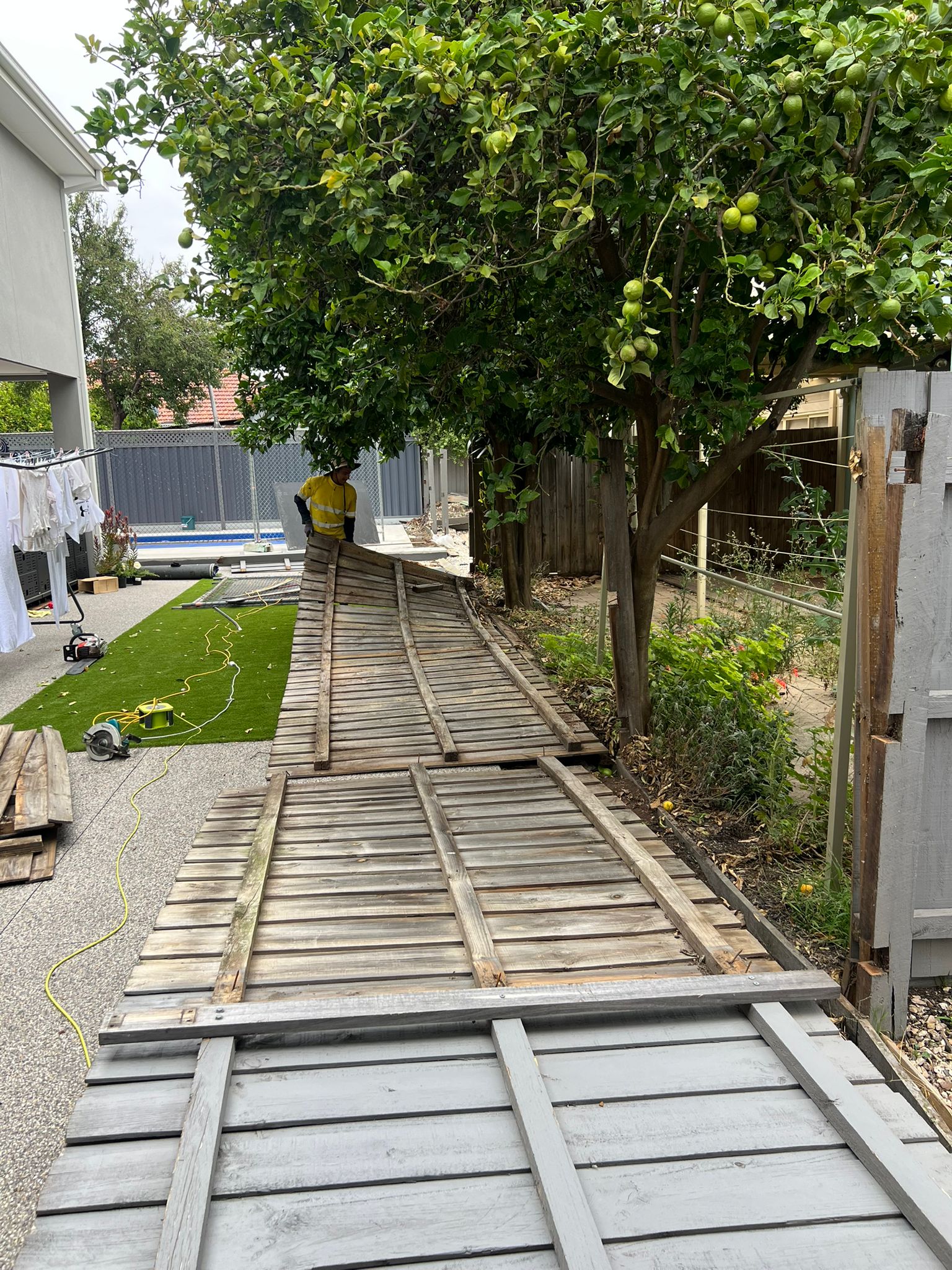 Boundary prepped for Colorbond, Point Cook